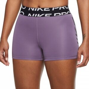 Purple Nike Pro Shorts With Logo
